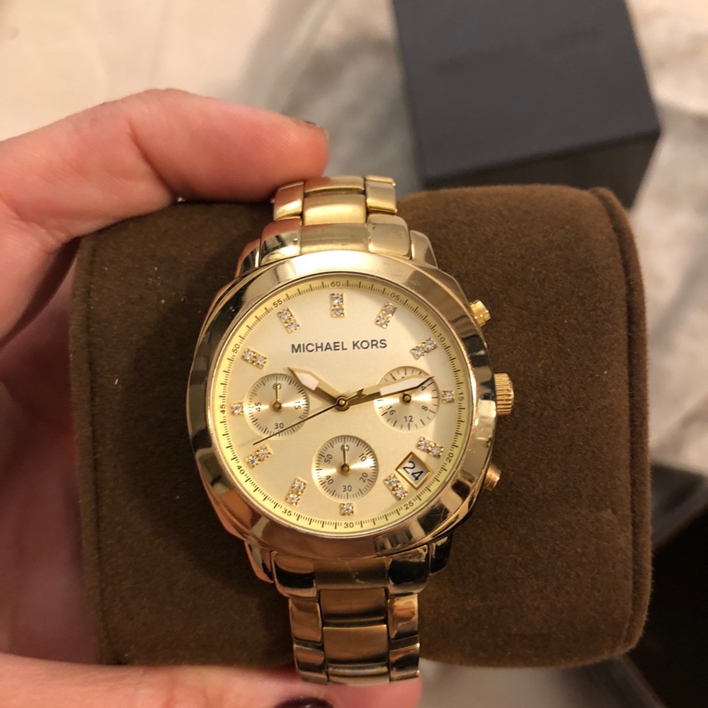 Michael Kors Gold tone stainless steel watch
